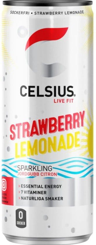 Moč in energijske pijače Celsius Energy Drink Strawberry Lemonade 355ml