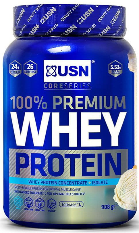Beljakovine v prahu USN 100% Whey Protein Premium vanila 2.28kg